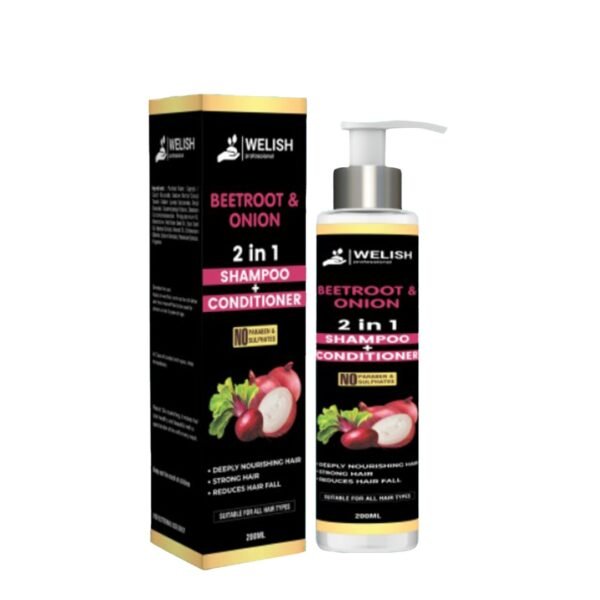 Beetroot Onion Shampoo with Conditioner for Hair Growth, Hair Fall Control & Hair Strengthening - 200ml